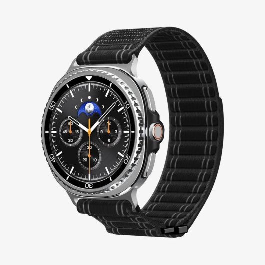 Cinturino Spigen WBF0 per Samsung Watch 8/8 Classic Tessuto Nero