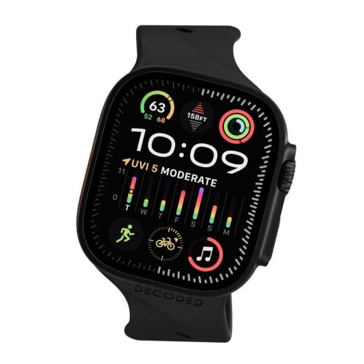 Cinturino Decoded Ares Splice per Apple Watch Nero Silicone