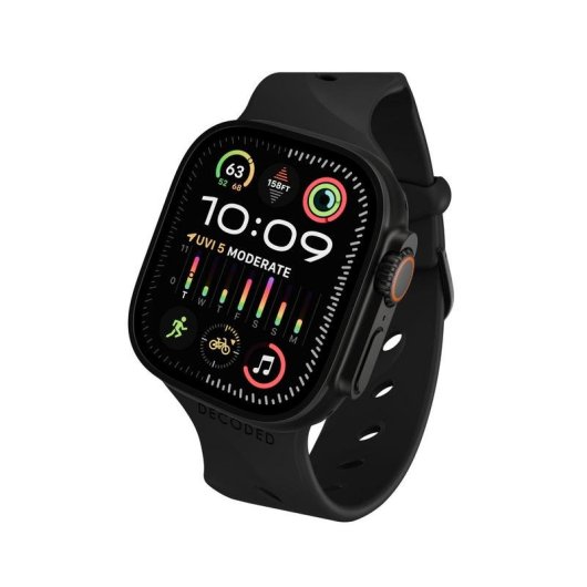 Cinturino Decoded Ares Splice per Apple Watch Nero Silicone