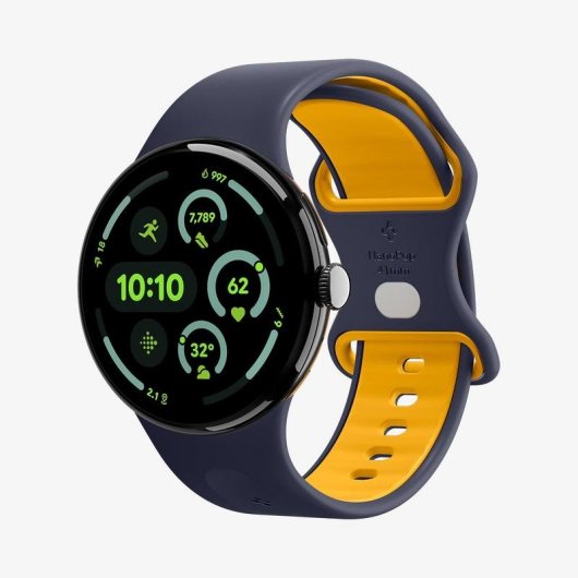 Pulseira Spigen Nano Pop Google Pixel Watch 4 41mm Silicone Azul Amarelo