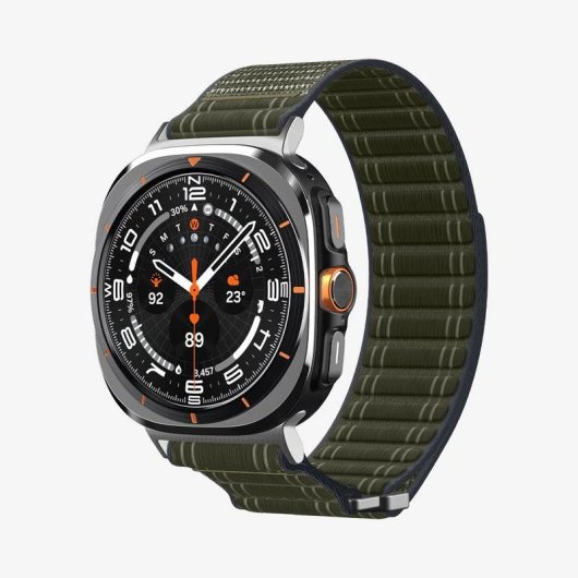 Cinturino Spigen WBF0 per Samsung Galaxy Watch Ultra, Tessuto Verde
