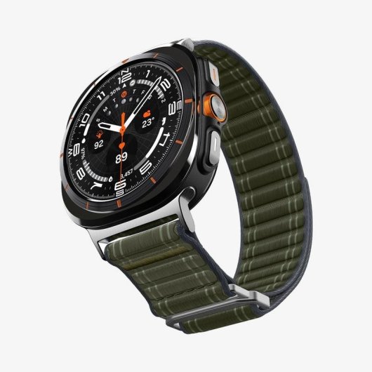 Cinturino Spigen WBF0 per Samsung Galaxy Watch Ultra, Tessuto Verde