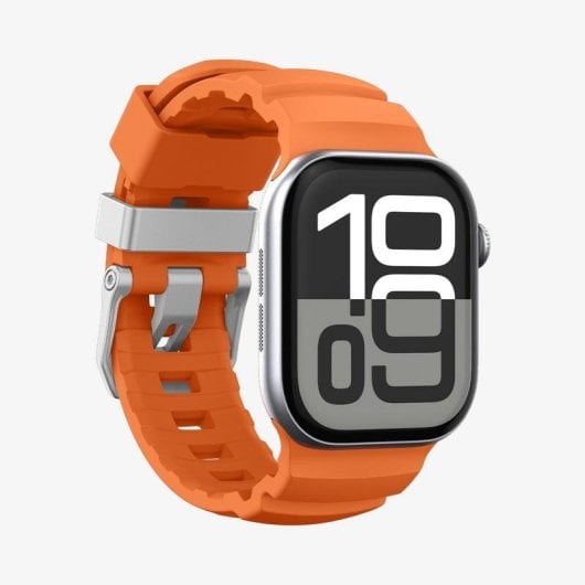 Pulsera Spigen WBS2 para Apple Watch 10/11 46mm Naranja Silicona