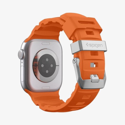 Pulsera Spigen WBS2 para Apple Watch 10/11 46mm Naranja Silicona