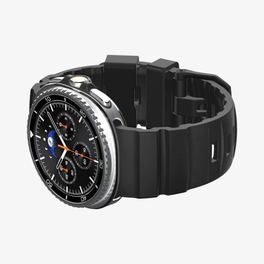 Cinturino Spigen WBS2 per Samsung Watch 8 Nero Silicone