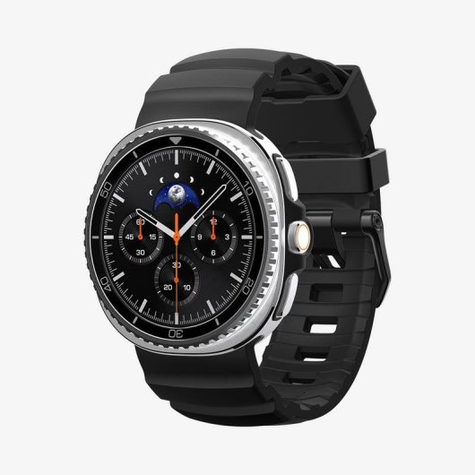 Cinturino Spigen WBS2 per Samsung Watch 8 Nero Silicone
