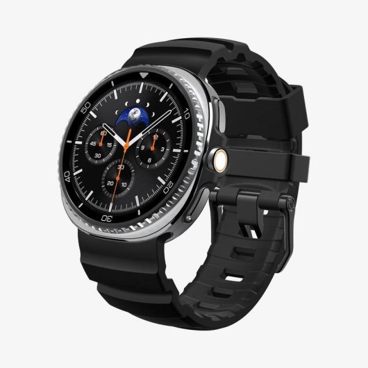 Cinturino Spigen WBS2 per Samsung Watch 8 Nero Silicone