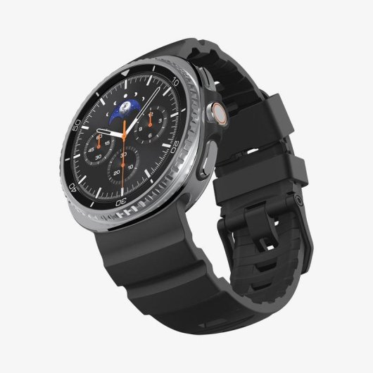 Cinturino Spigen WBS2 per Samsung Watch 8 Nero Silicone