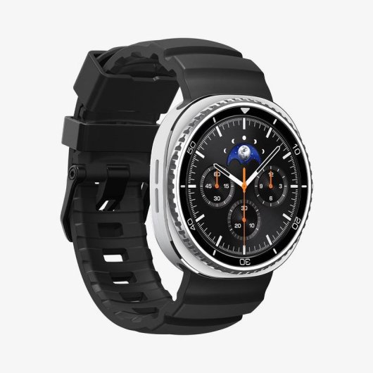 Cinturino Spigen WBS2 per Samsung Watch 8 Nero Silicone