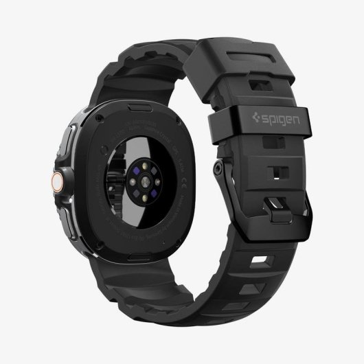 Cinturino Spigen WBS2 per Samsung Watch 8 Nero Silicone