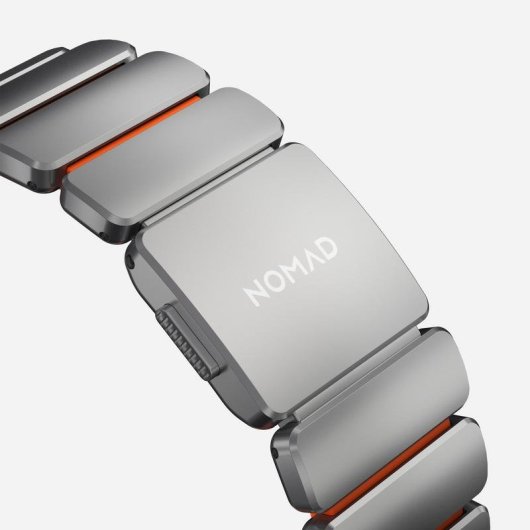 Pulsera Nomad Stratos Band para Apple Watch Ultra 1-11 y SE Titanio Natural