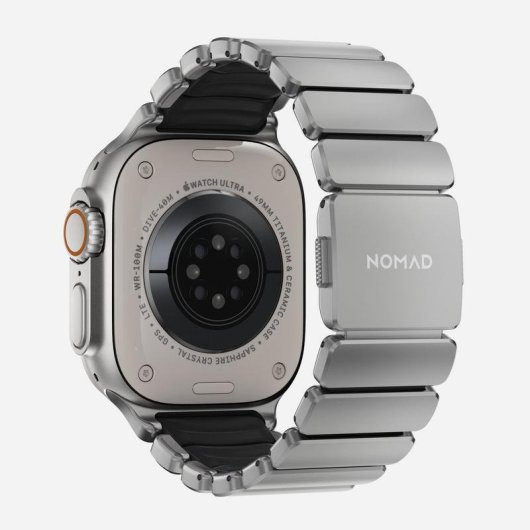 Correia Nomad Stratos Band para Apple Watch Ultra 1-11 e SE Titânio Natural