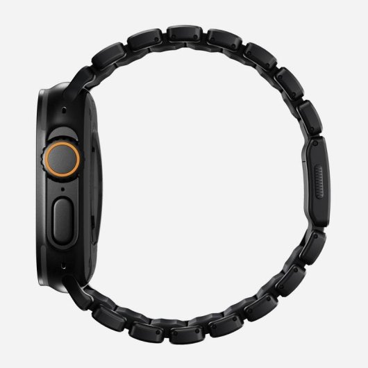 Correia Nomad Stratos Band para Apple Watch Ultra 1-11 e SE, Titânio Preto