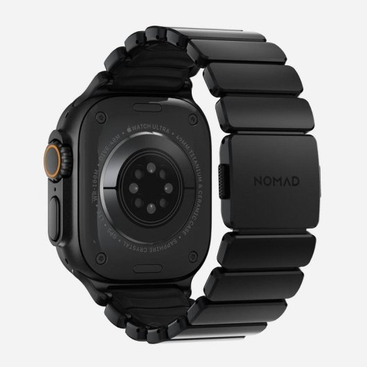 Correia Nomad Stratos Band para Apple Watch Ultra 1-11 e SE, Titânio Preto