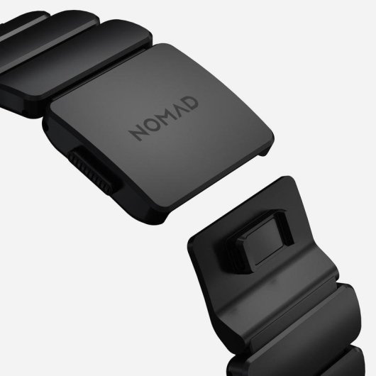Correia Nomad Stratos Band para Apple Watch Ultra 1-11 e SE, Titânio Preto