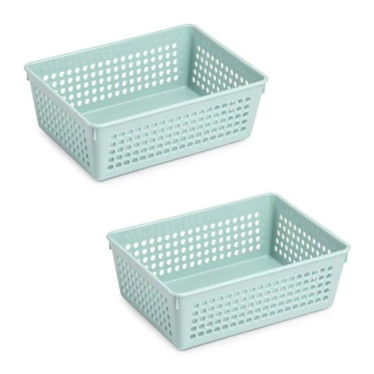 Bandejas Organizadoras Plastic Forte Multiusos Verde Juego de 2