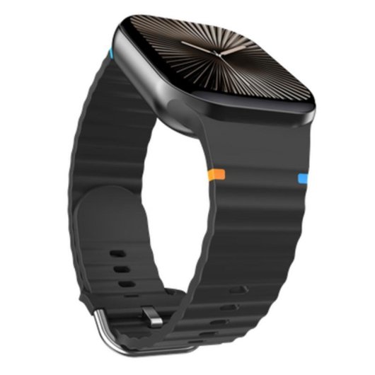 Correa de reloj Just in Case pour Apple Watch 40/41/42mm Silicium Noir
