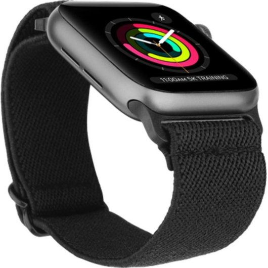 Correa de reloj Just in Case pour Apple Watch 40/41/42mm Tissu Noir