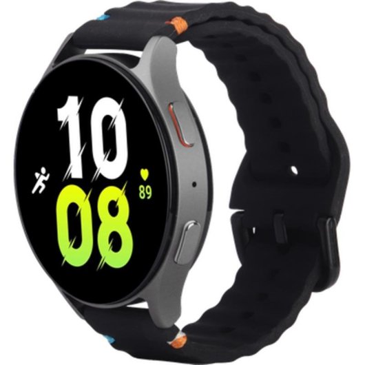 Bracelet montre Just in Case pour Samsung Galaxy Watch noir 20mm élégant