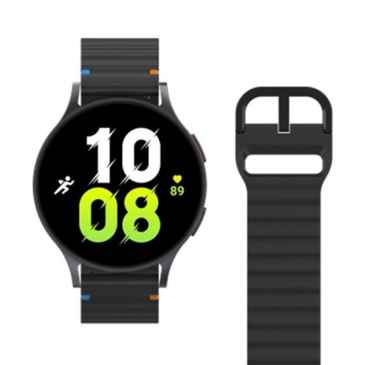 Bracelet montre Just in Case pour Samsung Galaxy Watch noir 20mm élégant