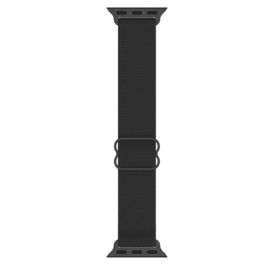 Correa de reloj Just in Case pour Apple Watch 44/45/46/49mm Tissu Noir
