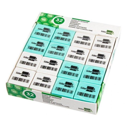 Goma de borrar Liderpapel miga de pan cuadrada para lápiz