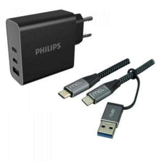 Cargador USB-C 65W Philips 2 Ports GaN