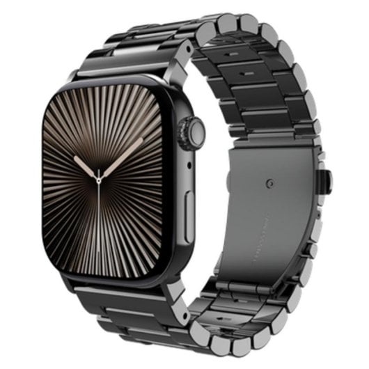 Armband Just in Case für Apple Watch 44/45/46/49mm Edelstahl Schwarz