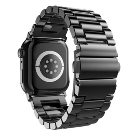 Armband Just in Case für Apple Watch 44/45/46/49mm Edelstahl Schwarz