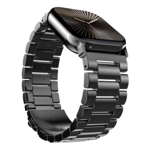 Armband Just in Case für Apple Watch 44/45/46/49mm Edelstahl Schwarz