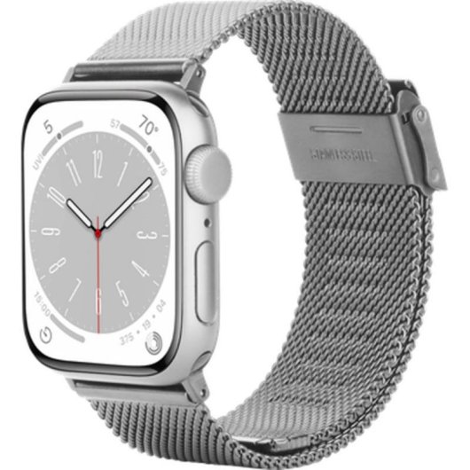 Armband für Uhren Just in Case für Apple Watch 44/45/46/49mm Edelstahl Silber