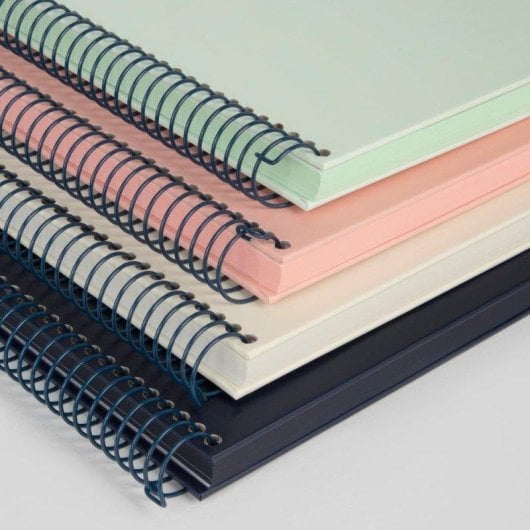 Cuaderno A4 Milan 430 Espiral Tapa Dura Cuadriculado 80 Hojas Azul