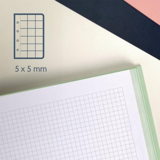 Cuaderno A4 Milan 430 Espiral Tapa Dura Cuadriculado 80 Hojas Azul