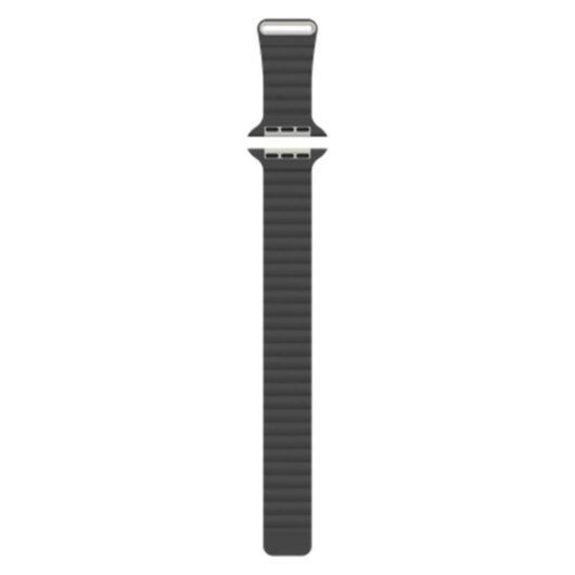 Armband Just in Case für Apple Watch 44/45/46/49mm Leder PU schwarz