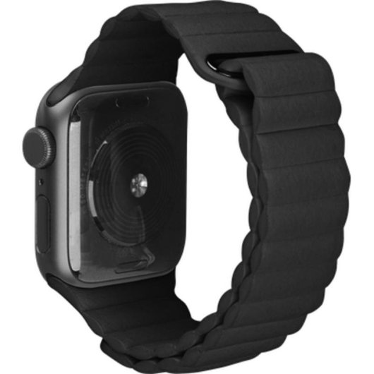 Armband Just in Case für Apple Watch 44/45/46/49mm Leder PU schwarz