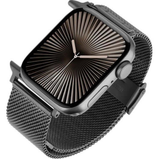 Armband Just in Case für Apple Watch 40/41/42mm aus schwarzem Edelstahl