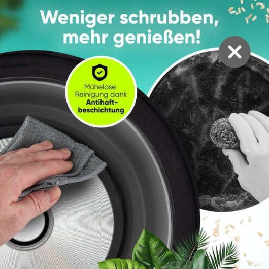 Olla Arrocera ProfiCook RK 1285 2 en 1 Negro/Plata 0,16 L