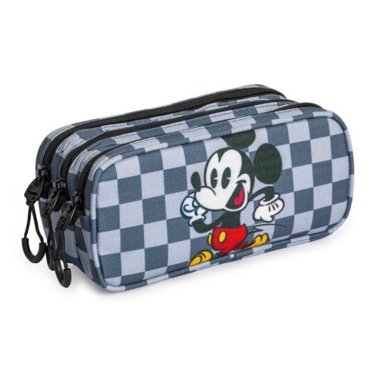 Estuche Escolar Karactermania Mickey Move Triple Compartimento Gris