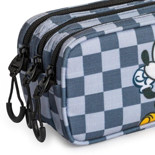 Estuche Escolar Karactermania Mickey Move Triple Compartimento Gris