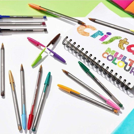 Bic Cristal - Pack di 10 penne a sfera colori