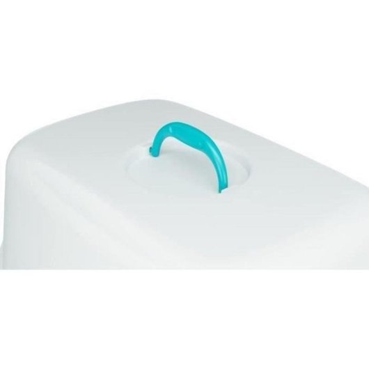 Caja de arena con cubierta TRIXIE 40275 para gato, azul y blanco, 400 x 560 x 400 mm