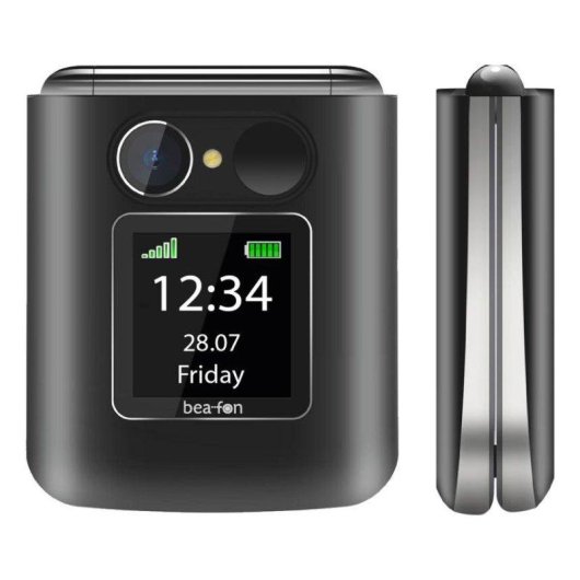 Móvil Plegable Beafon Fold 10 LTE 4G 2.2" Negro Plata