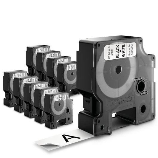 Etichette adesive DYMO D1 bianche 19 mm x 7 m confezione da 10