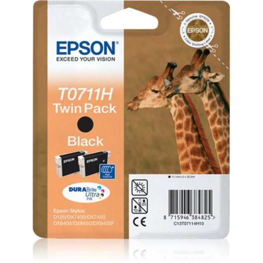 Cartouche d'encre Epson Giraffe Noir T0711H DURABrite Ultra