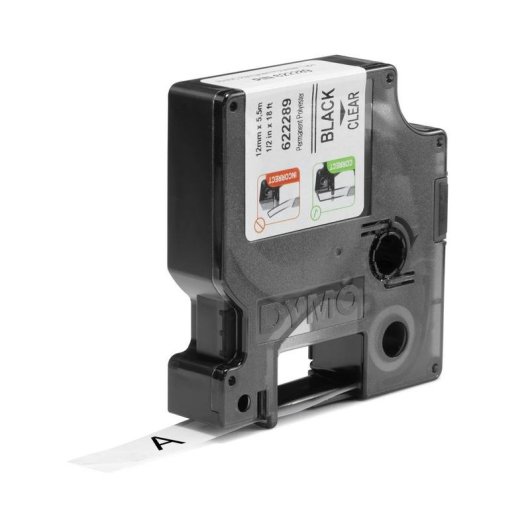 Etiquetas industriais permanentes poliéster DYMO Rhino 12 mm x 5,5 m resistentes