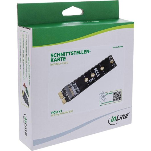 PCIe-zu-M.2-NVMe-Interfacekarte InLine 76619H