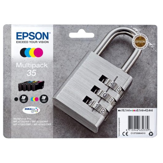 Cartucho de Tinta Epson Padlock Multipack 4-colours 35 DURABrite Ultra Ink