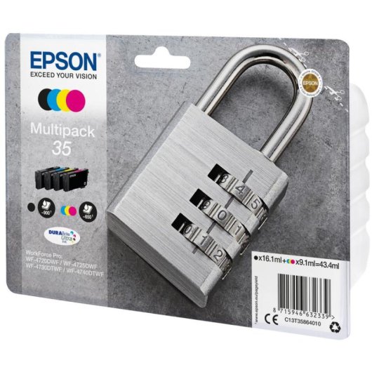 Cartucho de Tinta Epson Padlock Multipack 4-colours 35 DURABrite Ultra Ink