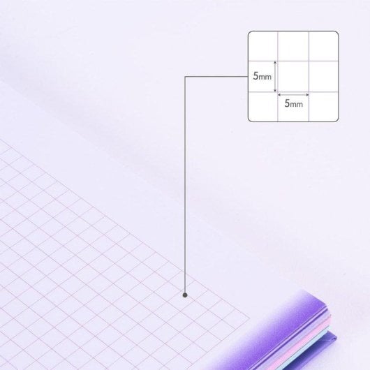Quaderno Milan Sunset A4 Copertina Rigida 90 Fogli Quadrettati Lilla
