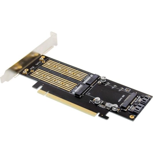 Tarjeta de Interfaz InLine 76660T PCIe a M.2 y mSATA NVMe
